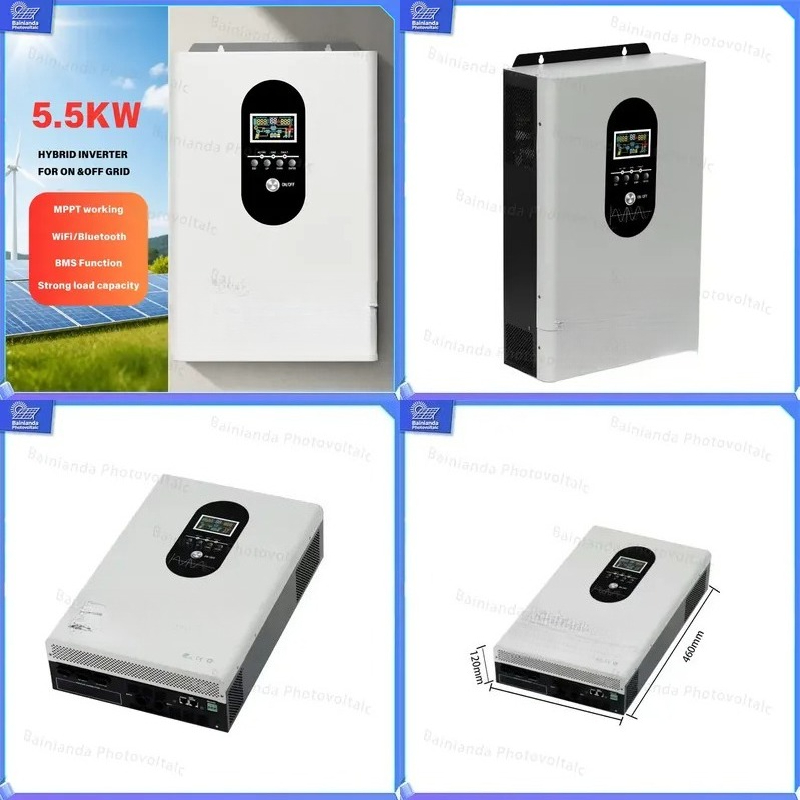 Hybrid Solar Inverter 5.5Kw Mppt 48V - Inverter Surya Hibrida 3kW 5.5kW 110V